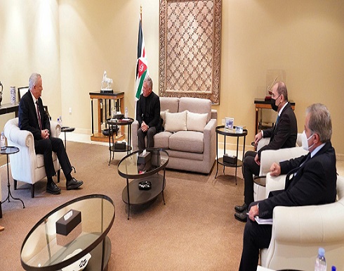 ملك الأردن يلتقي بوزير الدفاع الإسرائيلي