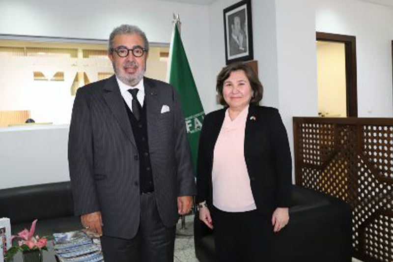 المدير العام لوكالة المغرب العربي للأنباء يتباحث مع سفيرة جمهورية كازخستان بالمغرب