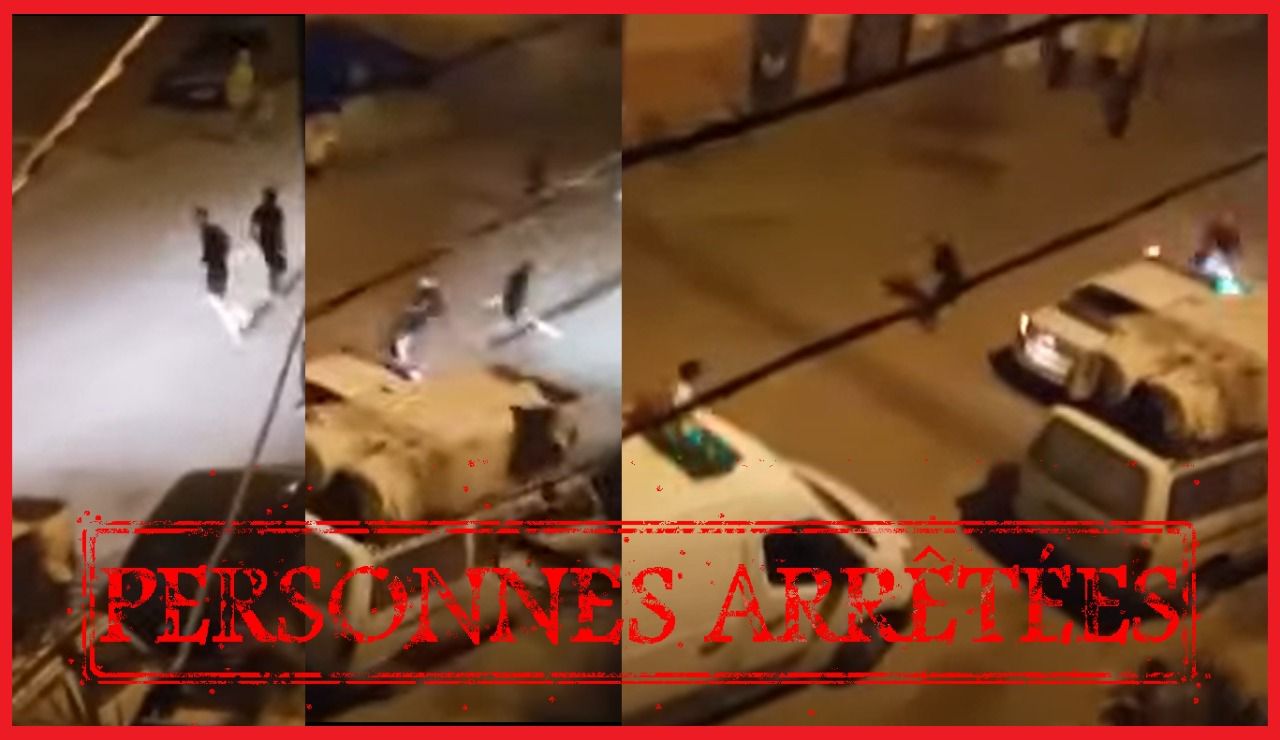 على خلفية شريط فيديو اعتقال شخصين يعرضان عناصر الشرطة للسب والشتم والرشق بالحجارة