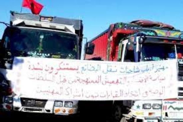 ممثلو قطاع النقل الطرقي للبضائع يعلنون تعليق الإضراب