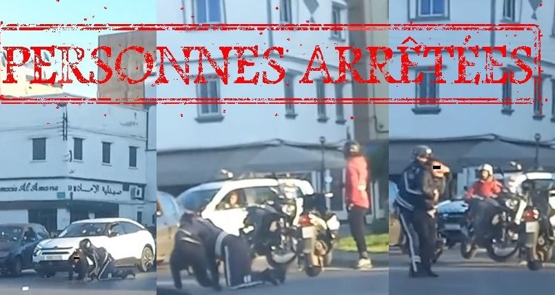 مشتبه فيه يخطف حقيبة يد نسوية في قبضة الشرطة