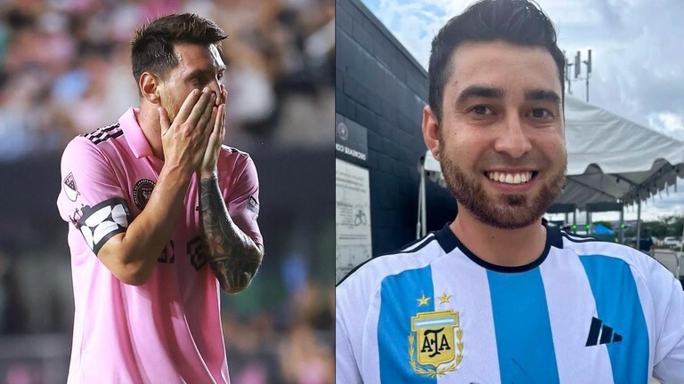  طلب من اللاعب ميسي التوقيع على قميصه وطرد من عمله