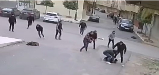 شرطي يستعمل سلاحه الوظيفي لصد هجوم كلب شرس