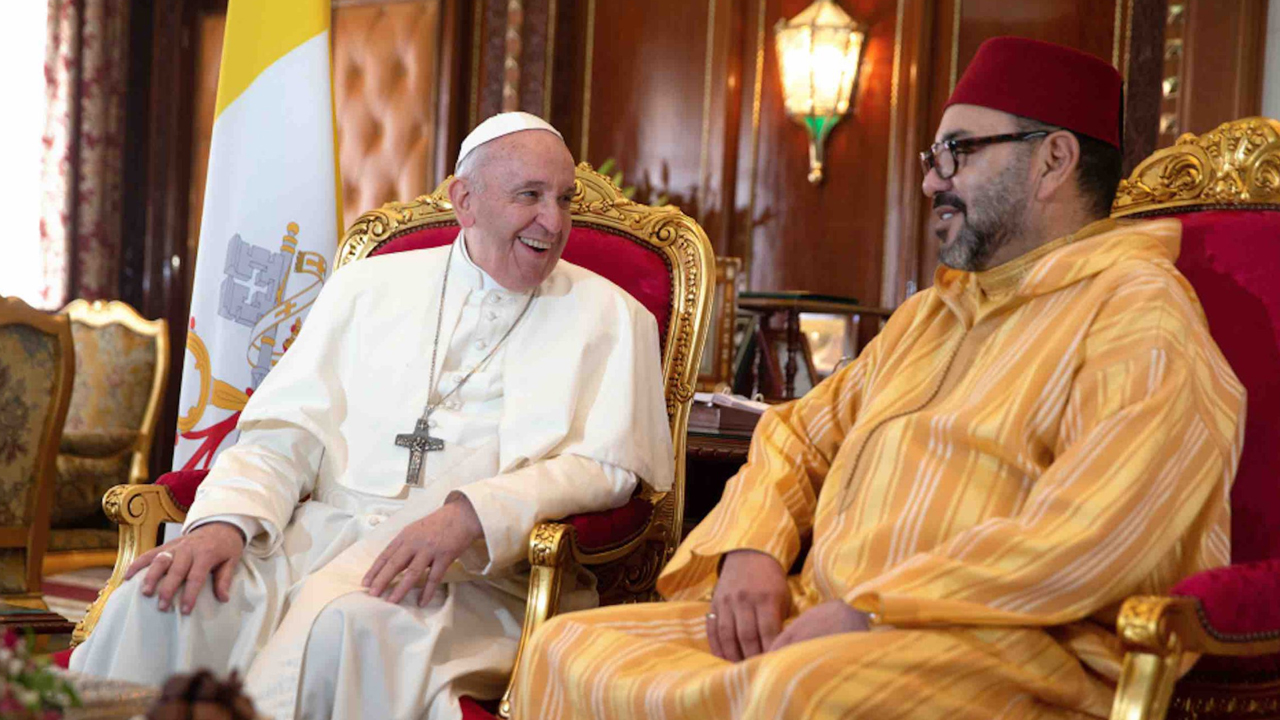 جلالة الملك يهنئ قداسة البابا فرانسيس بمناسبة ذكرى اعتلائه الكرسي البابوي لحاضرة الفاتيكان