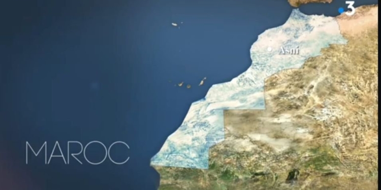 قناة فرنسية تنشر خريطة المملكة المغربية كاملة تضم الصحراء المغربية