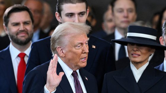 Donald Trump is sworn in as the 47th US President in the US Capitol Rotunda in Washington, DC, on January 20, 2025. SAUL LOEB/Pool via REUTERS TPX IMAGES OF THE DAY