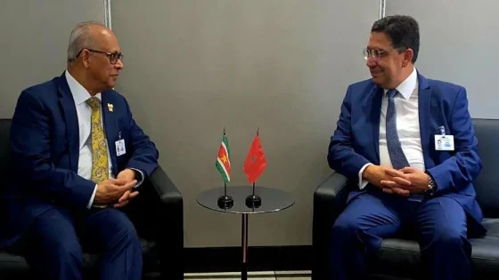 سورينام تجدد دعمها لمغربية الصحراء وتعتبر الحكم الذاتي الحل النهائي للنزاع المفتعل