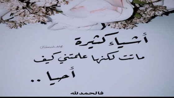 من دفاتر الماضي…أشياء ماتت داخلك لكنها علّمتك كيف تحيا